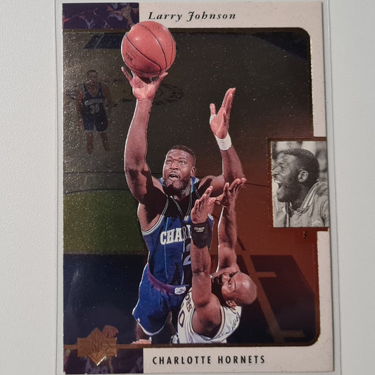 Larry Johnson 1996 Upper-Deck SP #16 NBA Basketball New York Knicks mittelmäßig mit Ärmeln