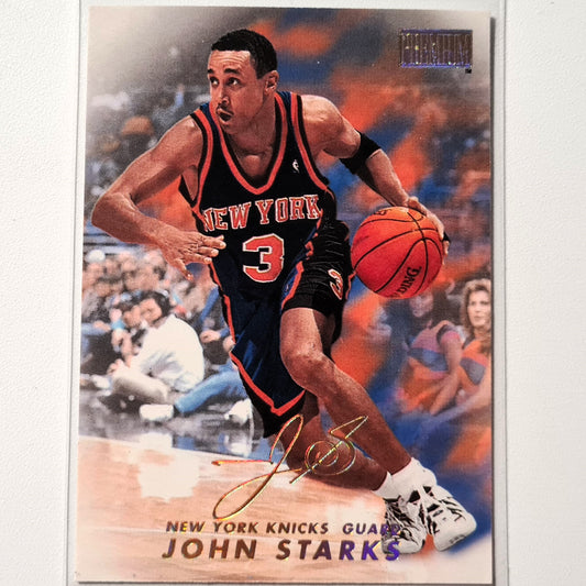 John Starks 1998 Skybox Premium #3 NBA Basketball New York Knicks Excellent Sleeved