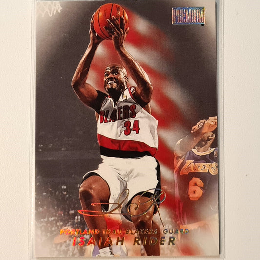 Isaiah Rider 1998 Skybox Premium#26 NBA Basketball Portland Trail Blazers Sehr gute Ärmel