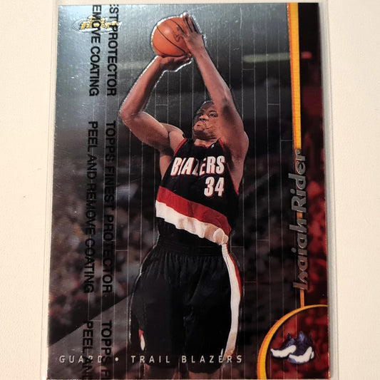 Isaiah Rider 1998 Topps Finest #11 NBA Basketball Portland Trail Blazers Excellent Sleeved