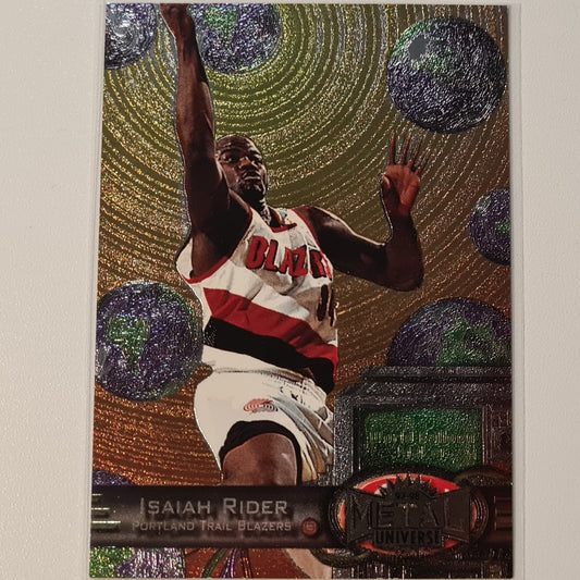 Isaiah Rider 1997 Fleer Metal Universe #36 NBA Basketball Portland Trail Blazers Excellent/Mint Sleeved