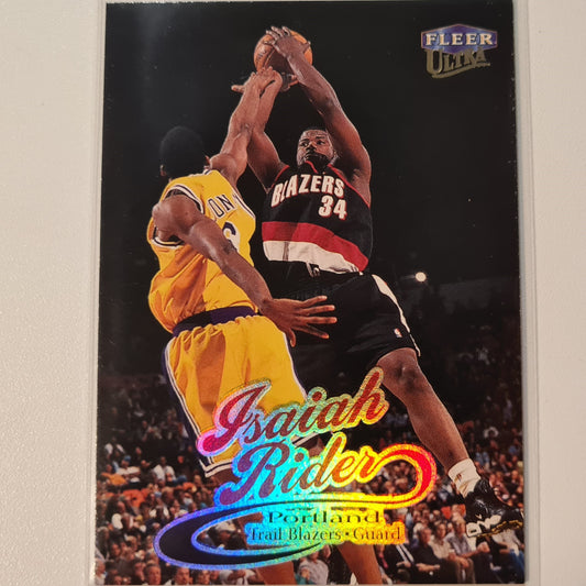 Isaiah Rider 1998 Fleer Ultra 98-99 #57 NBA Basketball Portland Trail Blazers Ausgezeichnete Ärmel