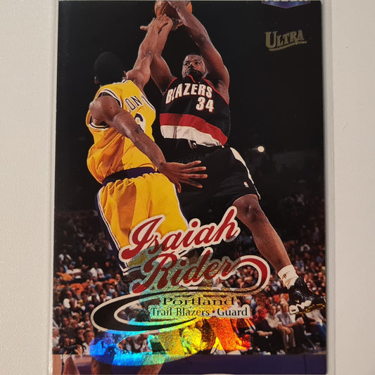 Isaiah Rider 1998 Fleer Ultra 98-99 #57 Fehler falsch gedruckte Karte NBA Basketball Portland Trail Blazers Excellent Sleeved