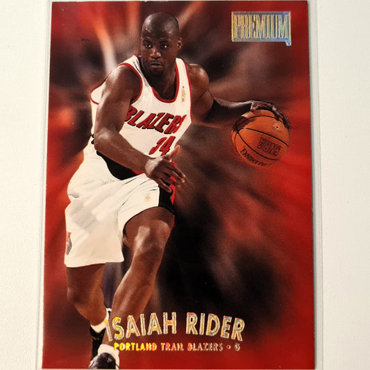 Isaiah Rider 1997 Fleer Premium #8 NBA Basketball Portland Trail Blazers Gute Ärmel