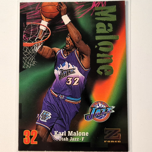 Karl Malone 1997 Skybox Z-Force #32 NBA Basketball Utah Jazz Excellent Sleeved