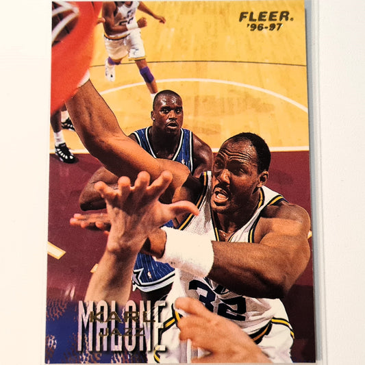 Karl Malone 1996 Fleer 96-97 #110 NBA Basketball Utah Jazz Ausgezeichnet/Mintärmelig