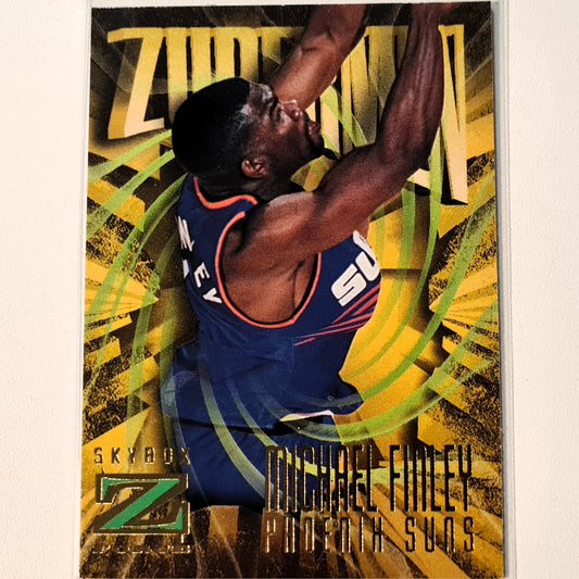Michael Finley 1997 Skybox Z-Force Zupermen #172 NBA Basketball Phoenix Suns Ausgezeichnete Ärmel