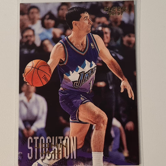John Stockton 1997 Fleer 96-97 #261 NBA Basketball Utah Jazz Sehr gute Ärmel