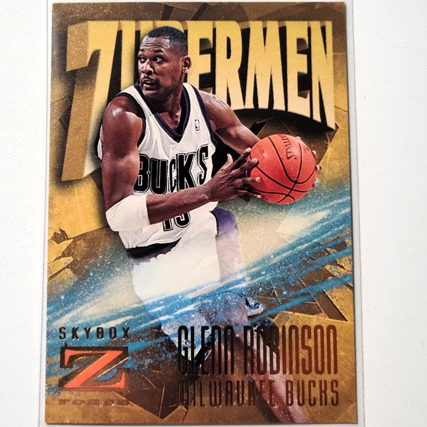 Glenn Robinson 1997 Skybox Z-Force Zupermen #192 NBA Basketball Milwaukee Bucks Excellent/Mint Sleeved