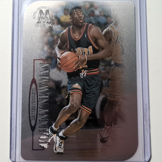 Johnny Newman 1999 Skybox Molten Metal Smiths Explosion DIE-CUT METAL #19 NBA Basketball Denver Nuggets Ausgezeichnete Hüllen
