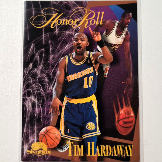 Tim Hardaway 1996 Skybox Honor Roll #225 NBA Basketball Golden State Warriors Sehr gute Ärmel