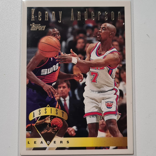 Kenny Anderson 1995 Topps Assist Leaders #17 NBA Basketball New Jersey Nets Excellent Sleeved