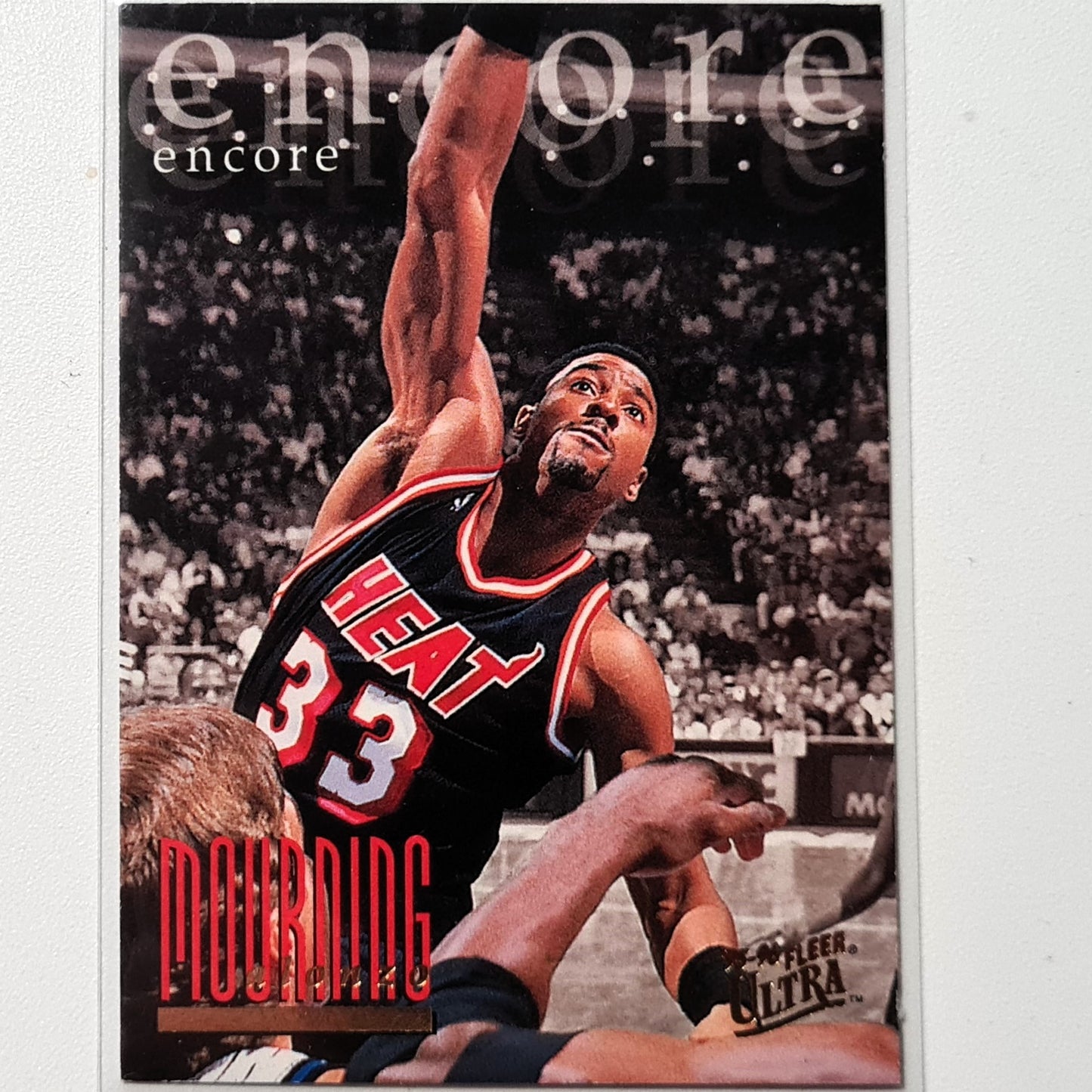 Alonzo Mourning 1996 Fleer Ultra 95-96 #326 NBA Basketball Miami Heat fair-good Sleeved