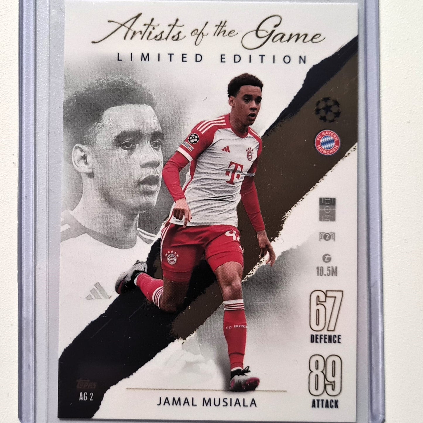 Jamal Musiala 2023/24 Topps Match Attax AG1 Artists of the game Bayern München Mint sleeved