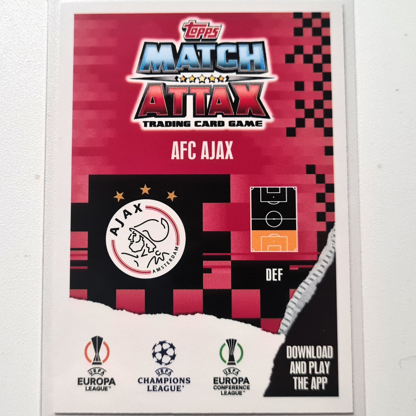 Devyne Rensch 2023/24 Topps Match Attax #404 Next Gen foil Soccer football AFC Ajax Mint sleeved