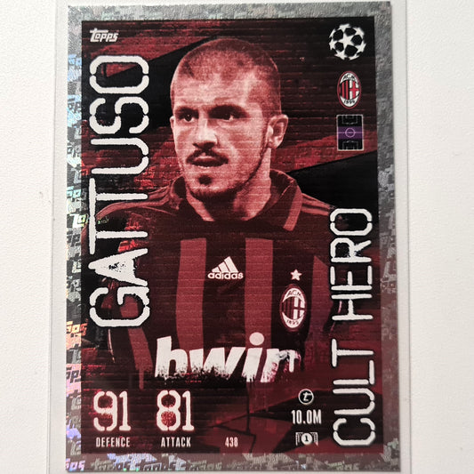 Gattuso 2023/24 Topps Match Attax Cult Hero Holo foil insert  99-00 #438 Soccer football AC Milan Mint sleeved