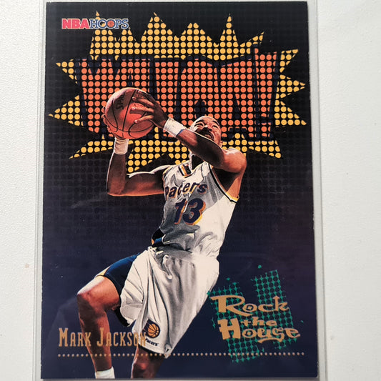 Mark Jackson 1996 Skybox NBA Hoops Rock the House #380 NBA Basketball Indiana Pacers Sehr gute Ärmel