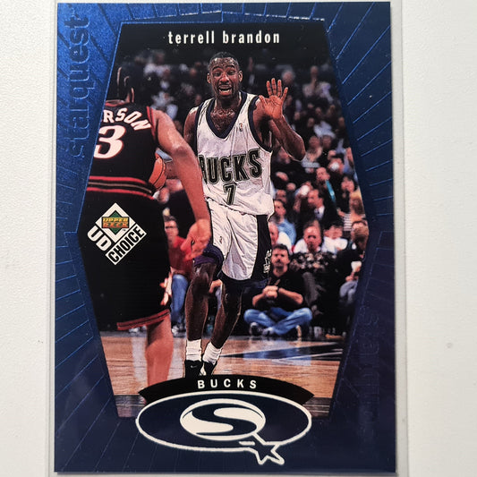 Terrell Brandon 1998 Upper-Deck SQ15 Starquest NBA Basketball Milwaukee Bucks Fair Gute Ärmel