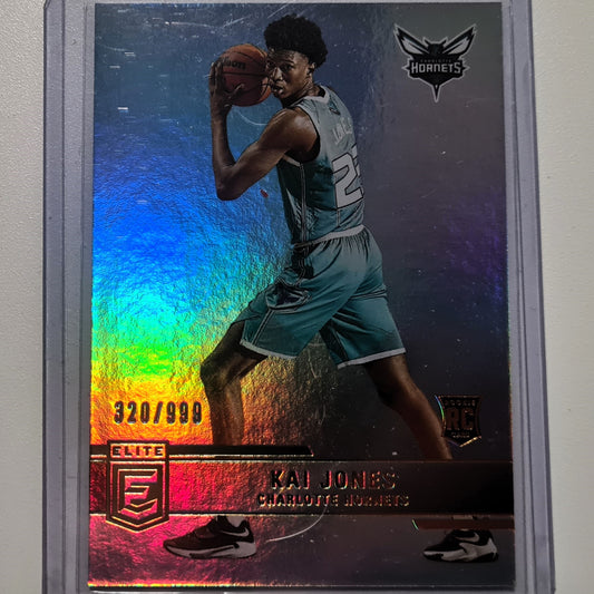 Kai Jones 2021-22 Panini Donruss Elite rookie RC 320/999 numbered card #230 NBA Basketball Charlotte Hornets Excellent/mint