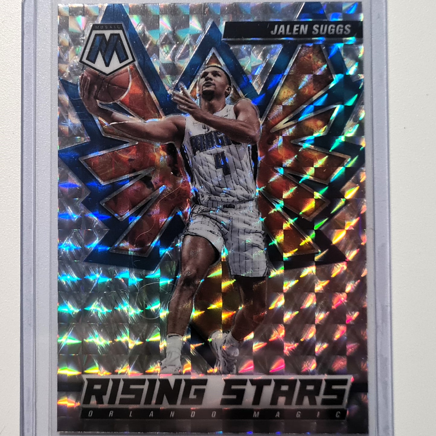 Jalen Suggs 2021-22 Panini Mosaic Rising Stars rookie rc  #8 NBA Basketball Orlando Magic Mint sleeved