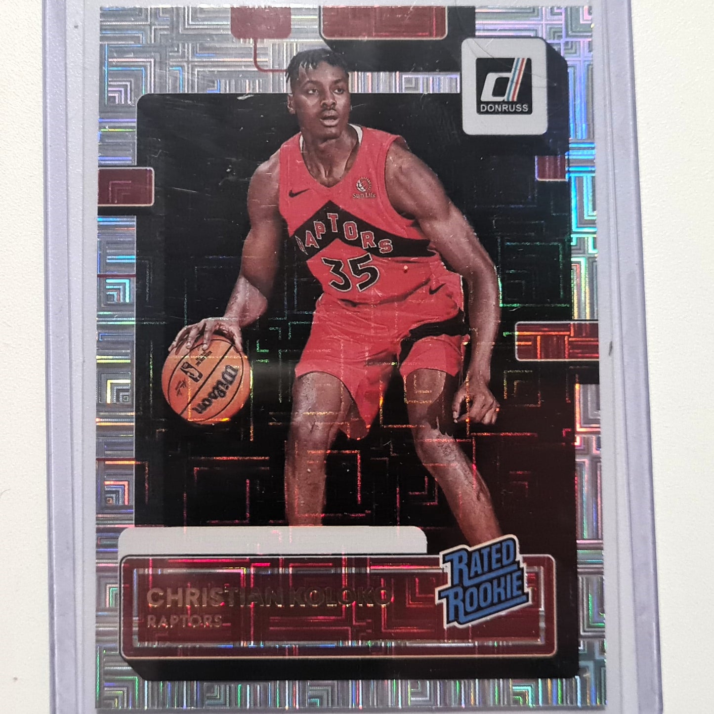 Christian Koloko 2022-23 Panini Donruss Rated Rookie infinite variant #233 Rookie RC  NBA Basketball Toronto Raptors Mint sleeved