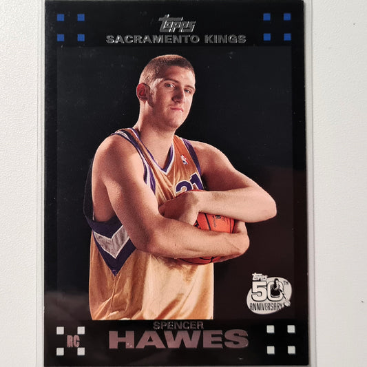 Spencer Hawes 2007-08 Rookie RC  Topps 5oth anniversary  #120 NBA Basketball Sacramento Kings very good sleeved