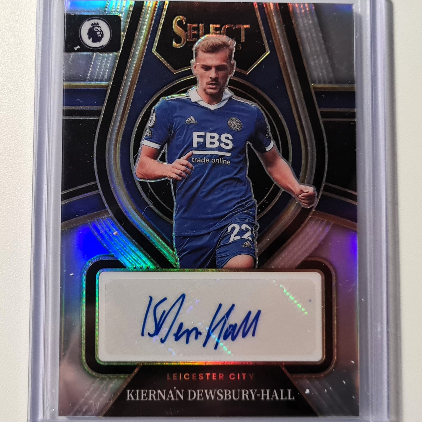 Kiernan Dewsbury Hall 2022-23 Panini Select Premier League AUTO Signature SS-KDH Soccer Leicester City Ausgezeichnet/Mintärmelig