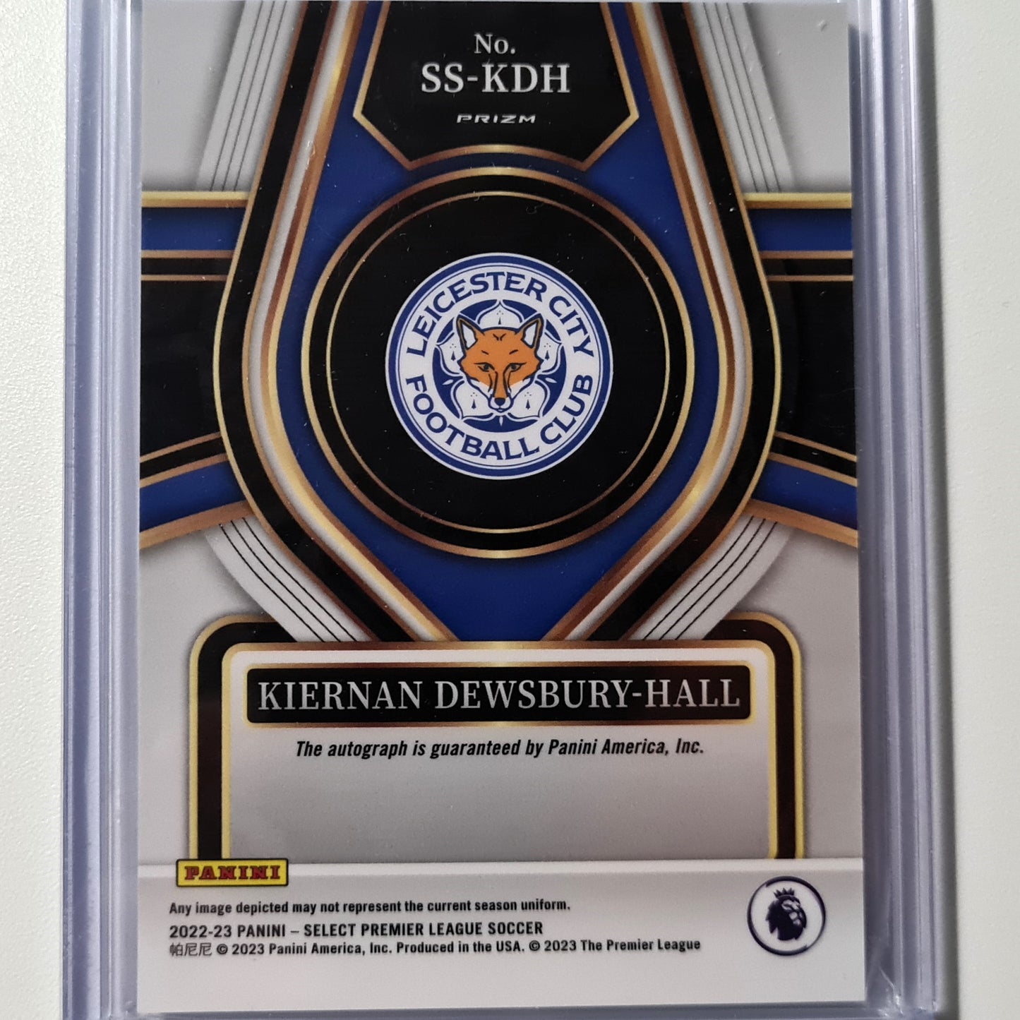 Kiernan Dewsbury Hall 2022-23 Panini Select Premier League AUTO Signature SS-KDH Soccer Leicester City Ausgezeichnet/Mintärmelig