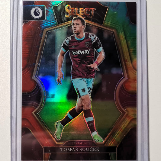 Tomas Soucer 2022-23 Panini Select Premier League Prizm Mezzanine Rainbow 11/49 nummeriert #153 Fußball West Ham United Ausgezeichnet/Mintärmelig