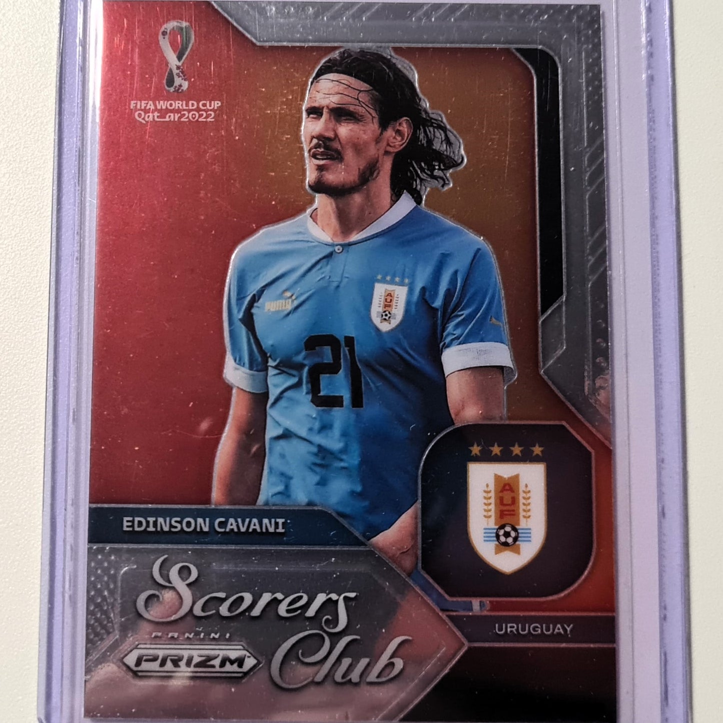 Edinson Cavani 2022 Panini Prizm fifa world cup Qatar 2022 Soccer Argentina Excellent/Mint sleeved