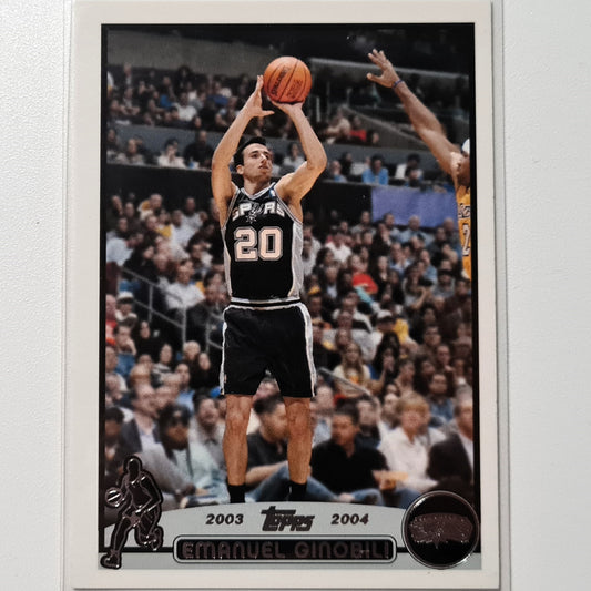 Emanuel Ginobili Manu 2003 2004 Topps #95 NBA Basketball San Antonio Spurs Excellent sleeved