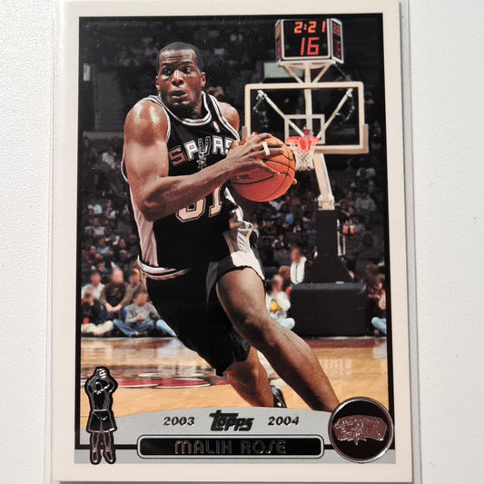 Malik Rose 2003 2004 Topps #110 NBA Basketball San Antonio Spurs Ausgezeichnete Ärmel
