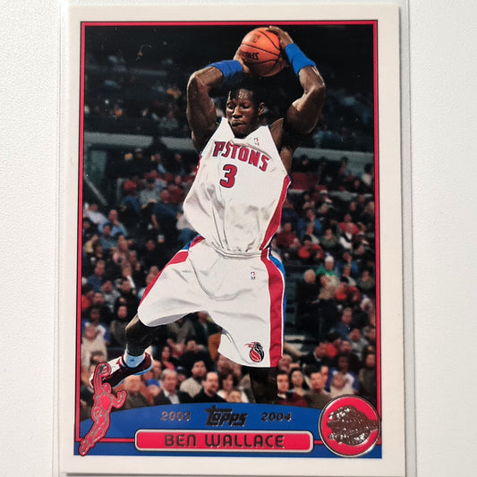 Ben Wallace 2003 2004 Topps #30 NBA Basketball Detroit Pistons Excellent sleeved