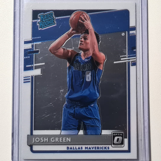 Josh Green 2020–21 Panini Donruss Optic Rated Rookie RC #168 NBA Basketball Dallas Mavericks Ausgezeichnet/Mintärmelig