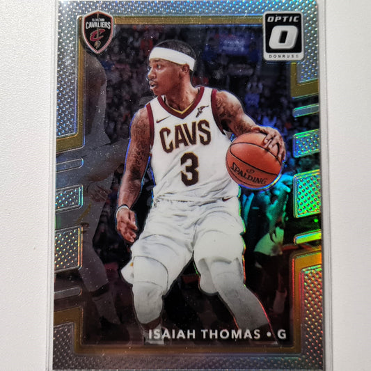 Isaiah Thomas 2017-18 Panini Donruss Optic Prizm Refractor #9 NBA Basketball Cleveland Cavaliers  Excellent-Mint sleeved