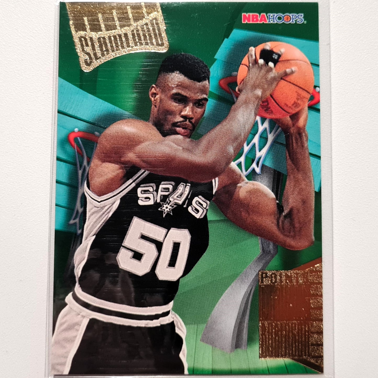 David Robinson 1996 Skybox Slamland insert SL42 NBA Basketball San Antonio Spurs Very good-Excellent sleeved