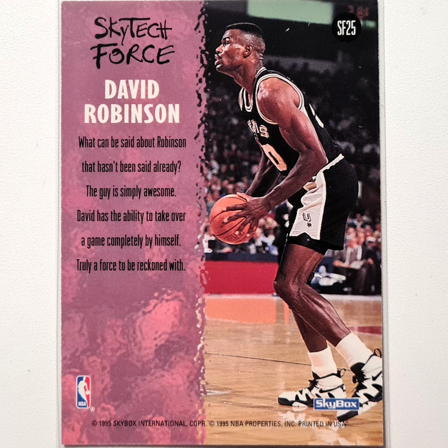 David Robinson 1995 Skybox Skytech Force SF25 NBA Basketball San Antonio Spurs Excellent sleeved