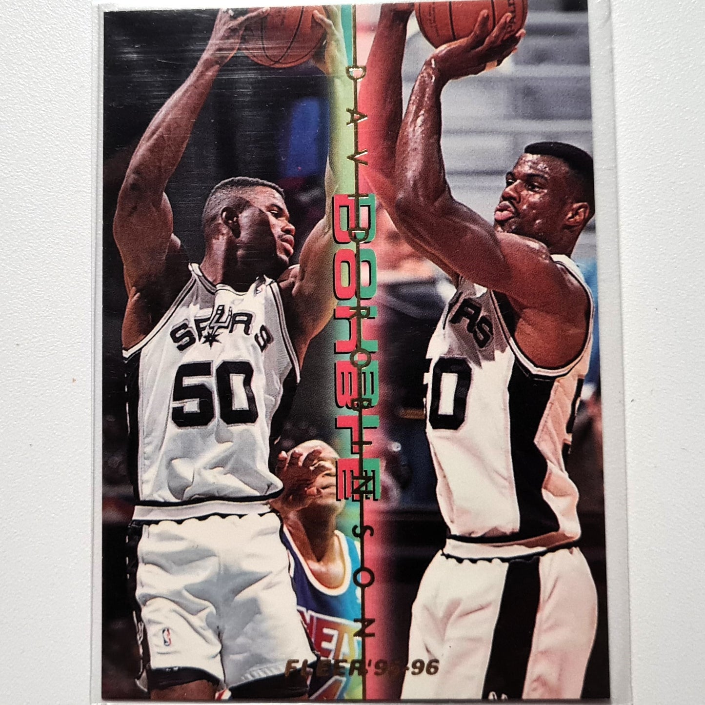 David Robinson 1995 Fleer 95-96 Double Double insert 11 of 12 NBA Basketball San Antonio Spurs Excellent sleeved