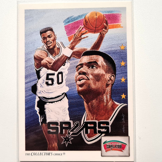 David Robinson 1991 Upper Deck illustrated artwork #94 NBA Basketball San Antonio Spurs Very good-Excellent sleeved