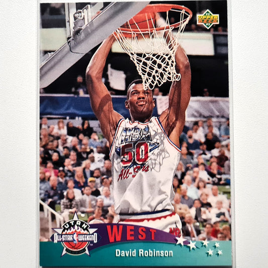 David Robinson 1993 Upper-Deck NBA Hoops All-Star-Wochenende #436 NBA Basketball San Antonio Spurs Sehr gut – ausgezeichnete Ärmel