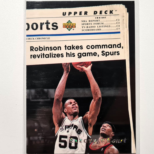 David Robinson 1994 Upper Deck Electric Court Variation #222 NBA Basketball San Antonio Spurs Sehr gut – ausgezeichnete Ärmel