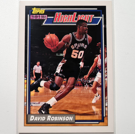 David Robinson 1992 Topps 1991-1992 Highlight #4 NBA Basketball San Antonio Spurs SEHR GUT/AUSGEZEICHNET mit Ärmeln