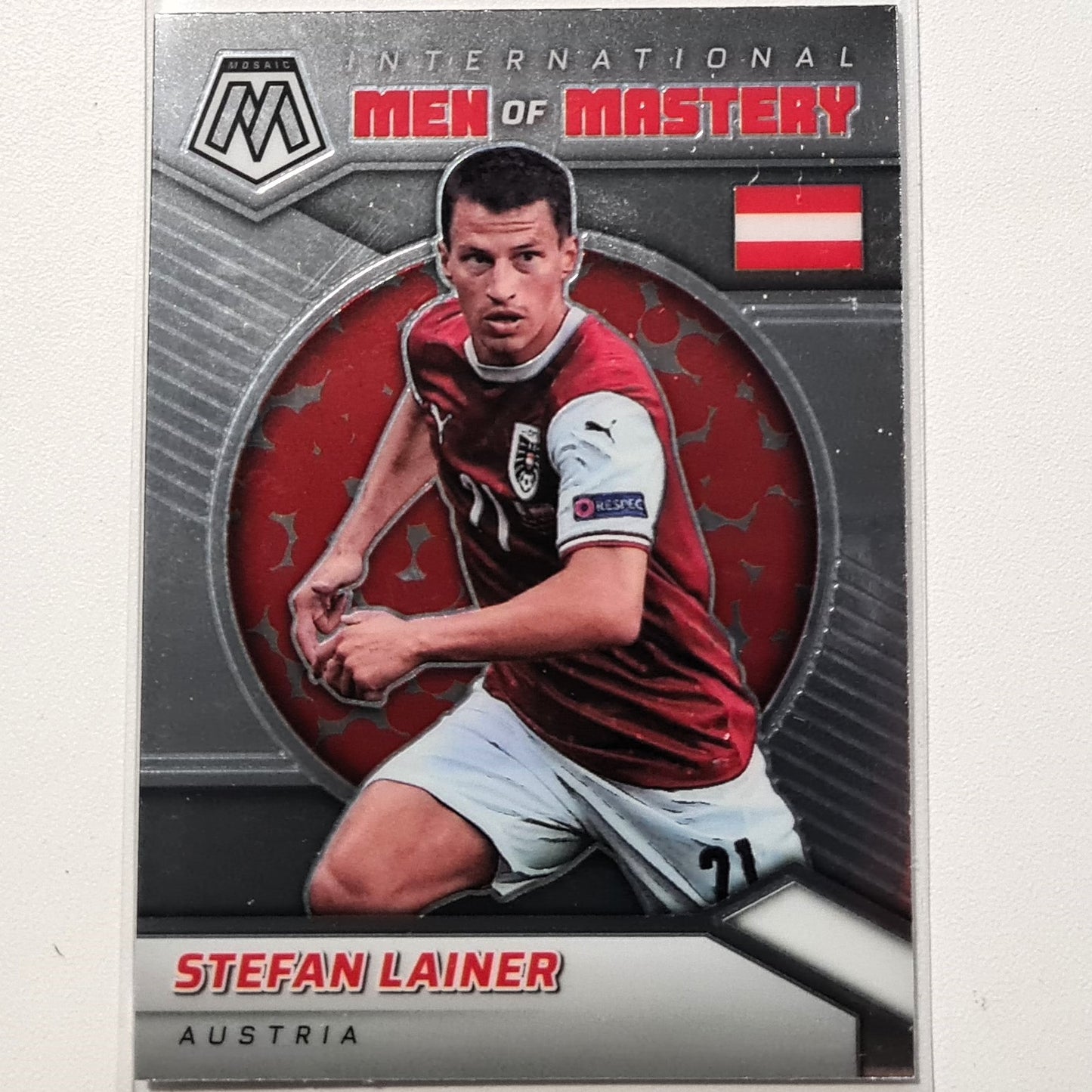 Stefan Lainer 2021-22 Panini Mosaic Fifa road to world cup Men of mastery #22 soccer Austria Excellent/Mint sleeved