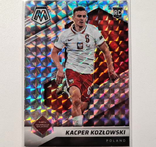 Kacper Kozlowski 2021-22 Panini Mosaic Fifa road to world cup Prizm RC  #52 soccer Poland Excellent/Mint sleeved