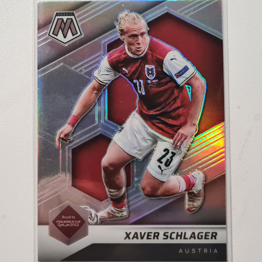 Xavier Schlager 2021-22 Panini Mosaic fifa road to world cup prizm refractor #131 Soccer Poland Mint sleeved