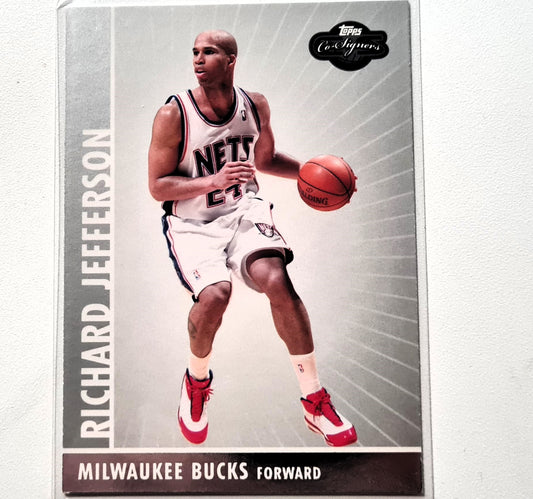 Richard Jefferson 2008 Topps Co-Signers #74 NBA Basketball Milwaukee Bucks Nets sehr gut gesleevt