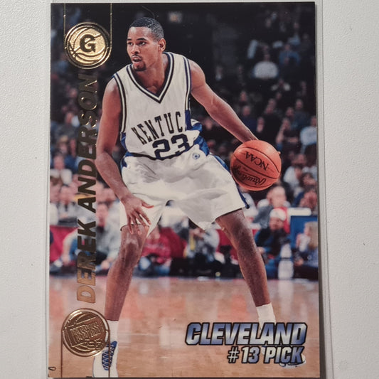 Derek Anderson 1997 press pass RC Rookie #13 NBA Basketball Cleveland Cavaliers Very Good sleeved