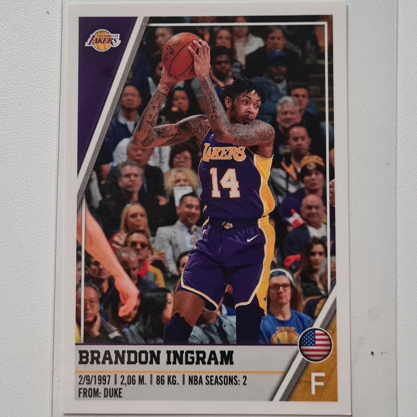 Brandon Ingram 2019-20 Panini sticker collection #285 NBA Basketball LA Lakers mint sleeved