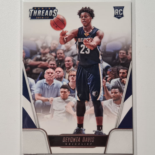 Deyonta Davis 2016-17 Panini Threads Rookie RC  #165 NBA Basketball Memphis Grizzlies Excellent sleeved