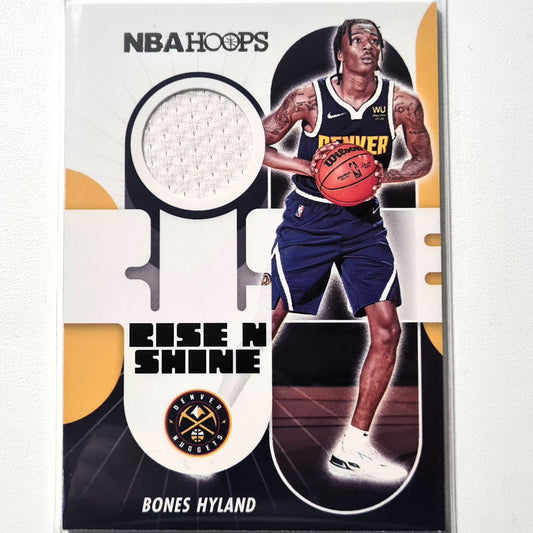 Bones Hyland 2021-22 Panini Hoops rise n shine RC Patch RS-NH NBA Basketball Denver Nuggets Excellent sleeved